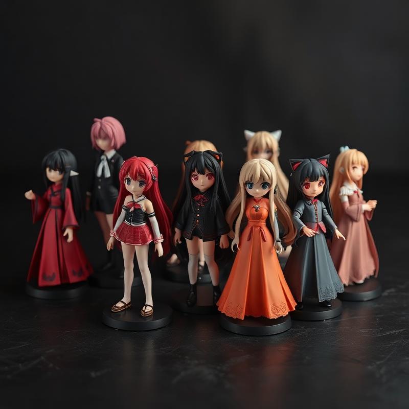 Anime style 3D printed figurines